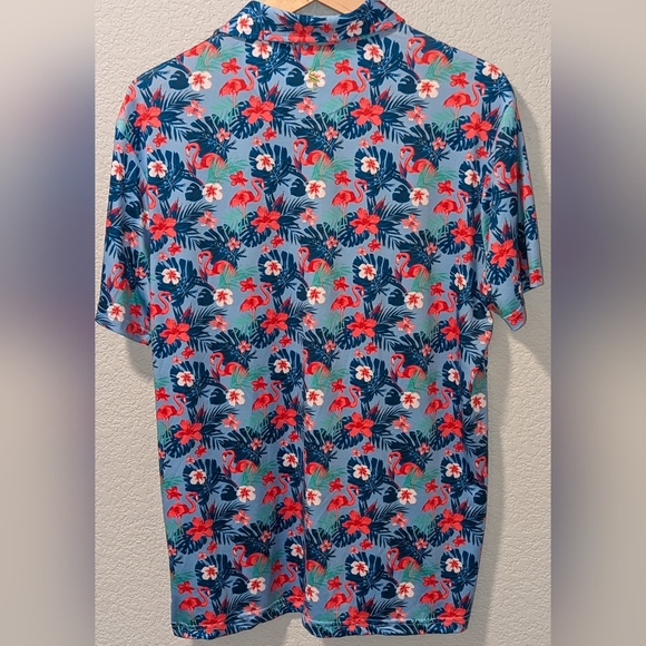 Tailor Byrd Flamingo Performance Polo Size Large - Picture 5 of 8